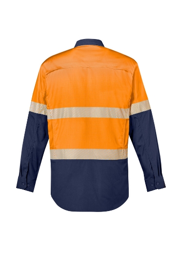 Picture of Syzmik, Mens Rugged Cooling Hi Vis Segmented Tape L/S Shirt